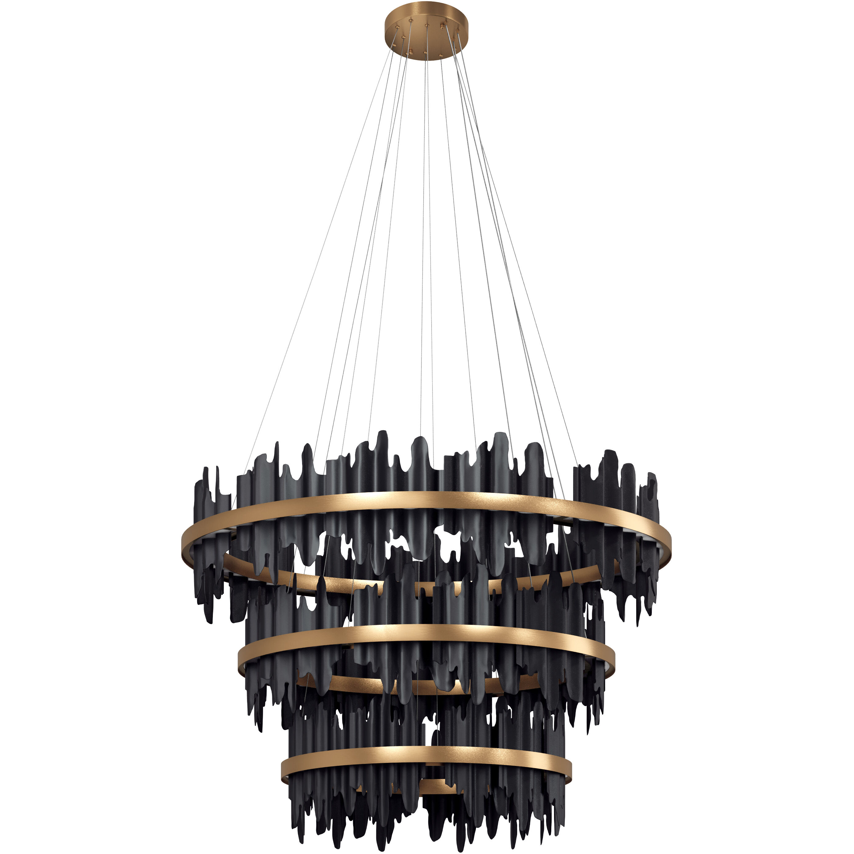 Icarus LED Matte Black / Gold / Silver Chandelier Ceiling Light, Large